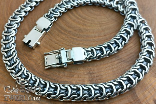 Thick silver men's neck chain 185 grams - buy