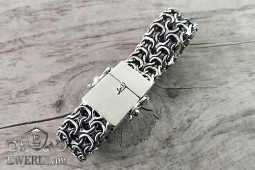 Серебряный браслет 100 грамм - купить мужской «Двойной Рамзес» из серебра